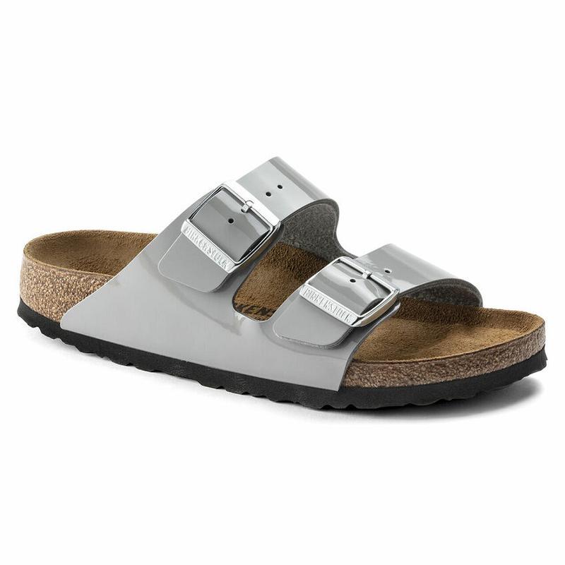 Arizona Birkenstock Lakovane Birko Flor Damske Strieborne | SK 49HAP